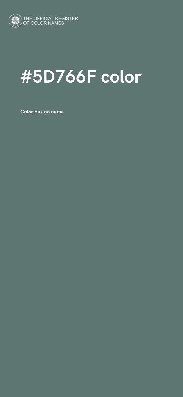 #5D766F color image