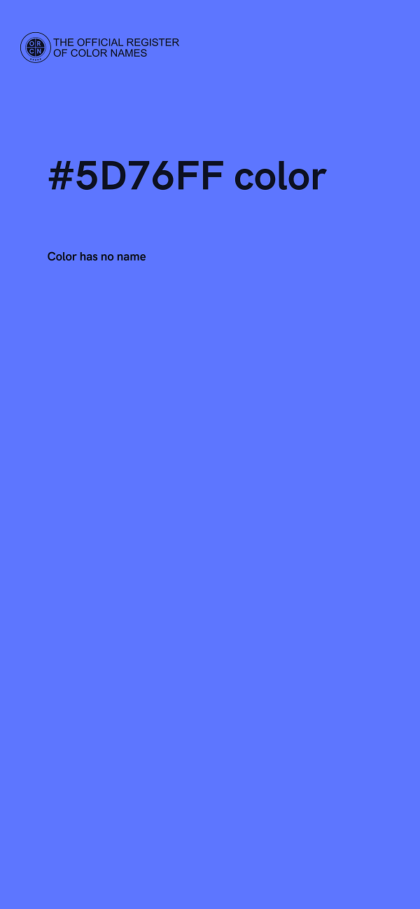 #5D76FF color image