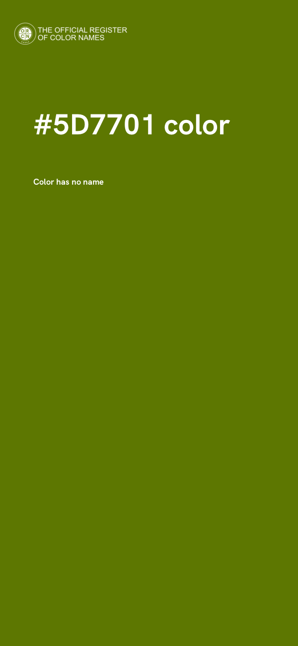 #5D7701 color image