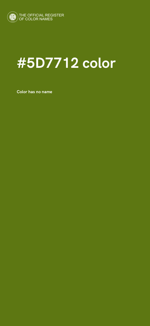 #5D7712 color image