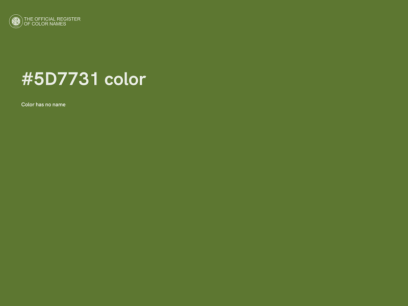 #5D7731 color image