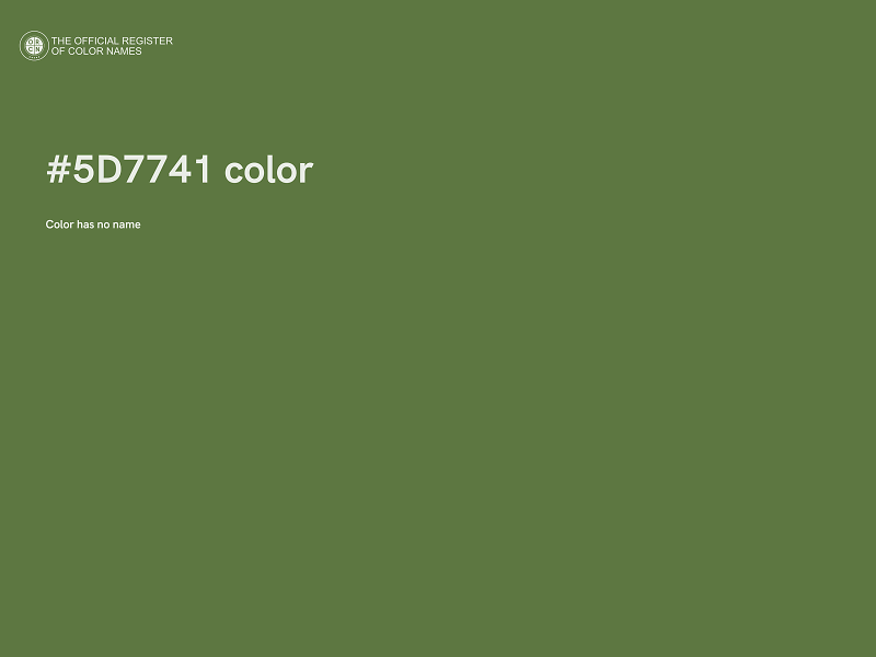 #5D7741 color image
