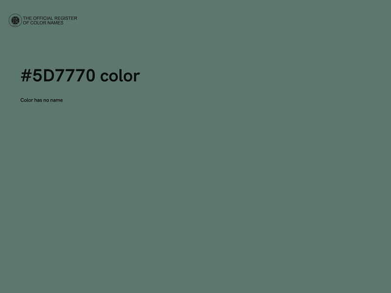 #5D7770 color image