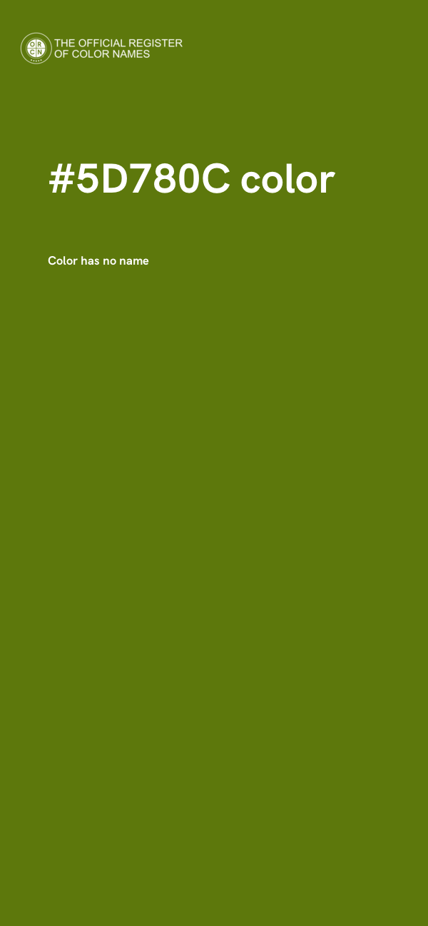 #5D780C color image