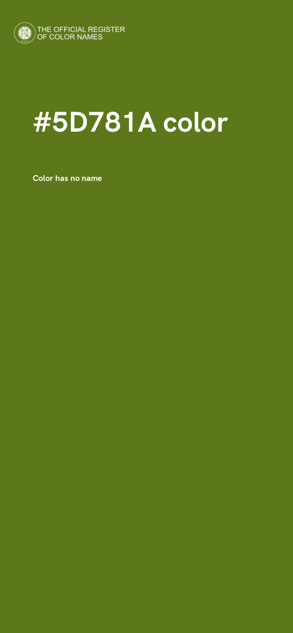 #5D781A color image