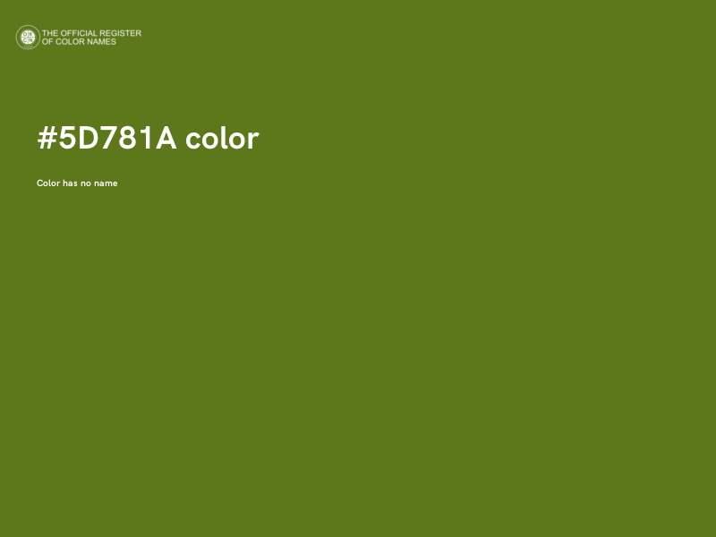 #5D781A color image