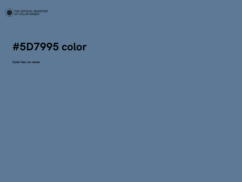 #5D7995 color image