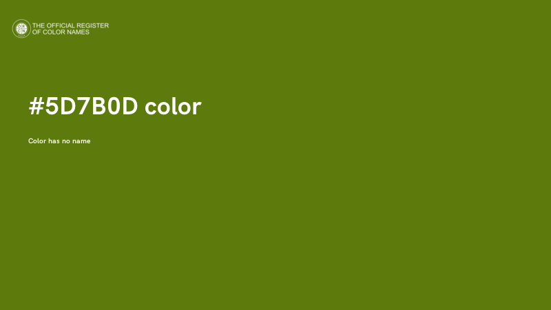 #5D7B0D color image