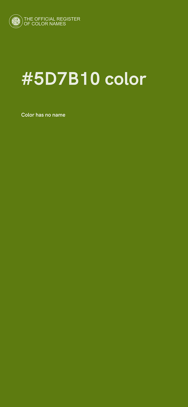 #5D7B10 color image