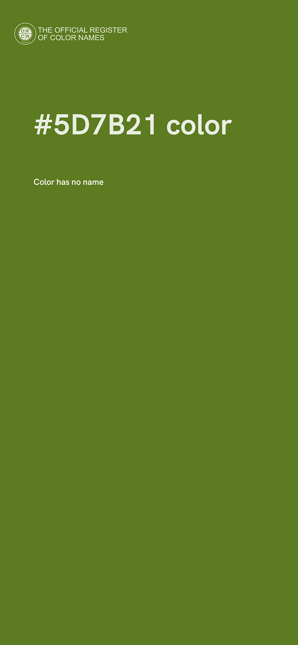 #5D7B21 color image