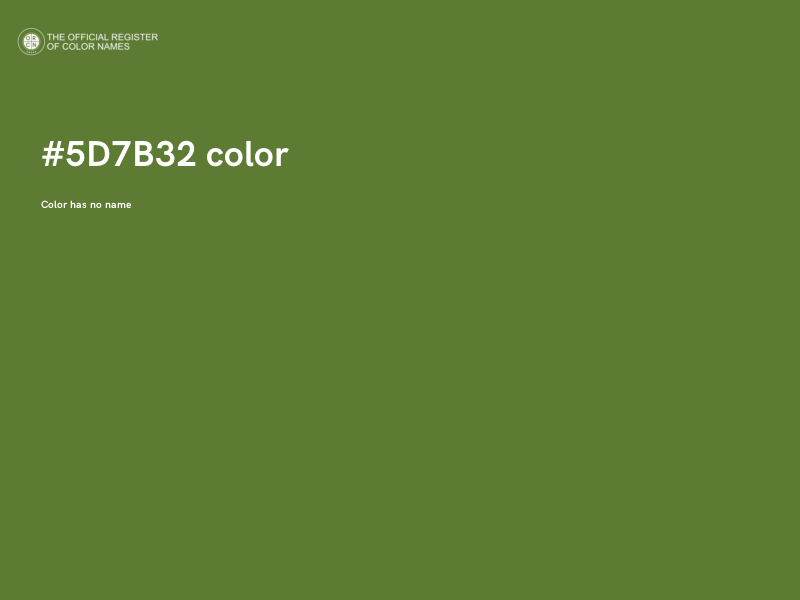 #5D7B32 color image