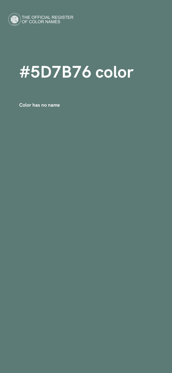 #5D7B76 color image