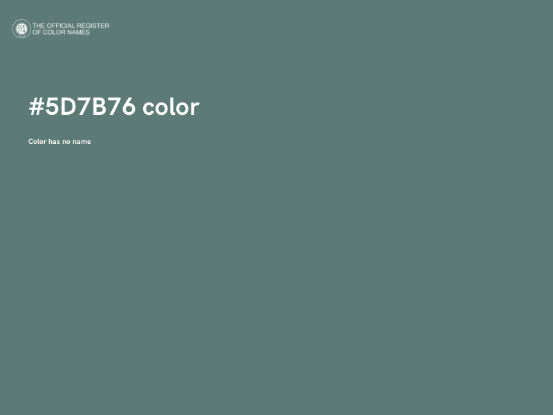 #5D7B76 color image