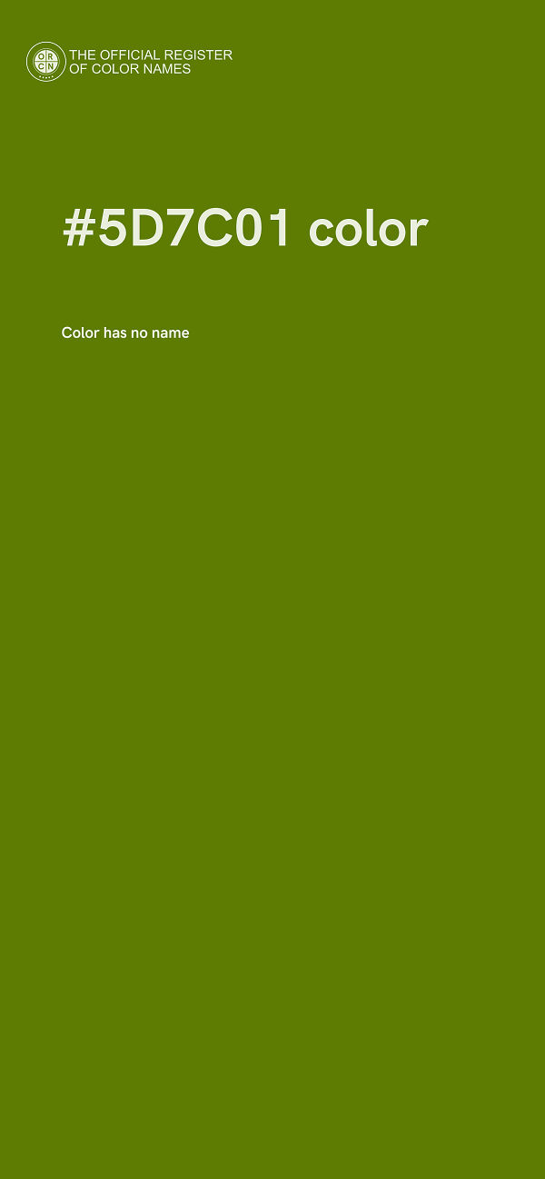 #5D7C01 color image