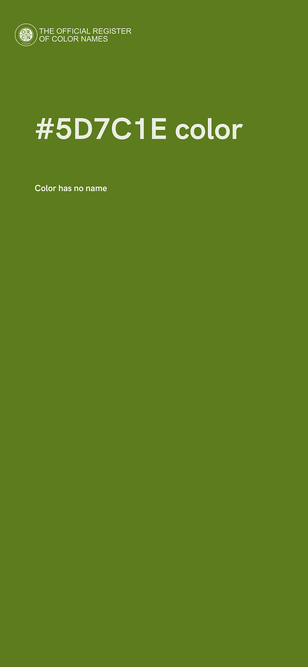 #5D7C1E color image
