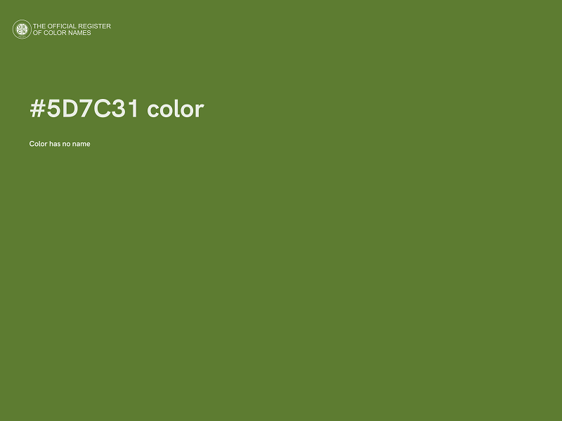 #5D7C31 color image