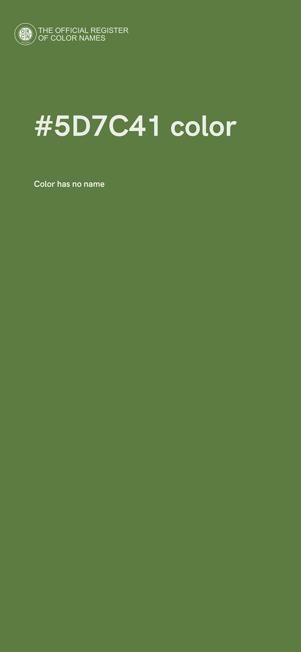 #5D7C41 color image