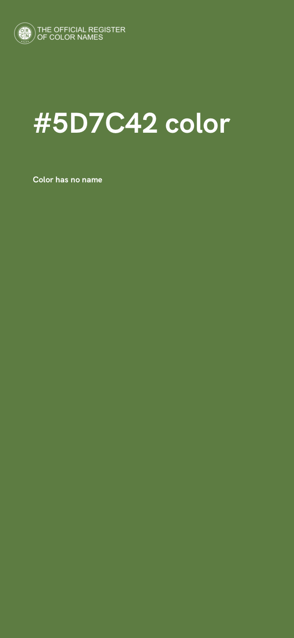 #5D7C42 color image