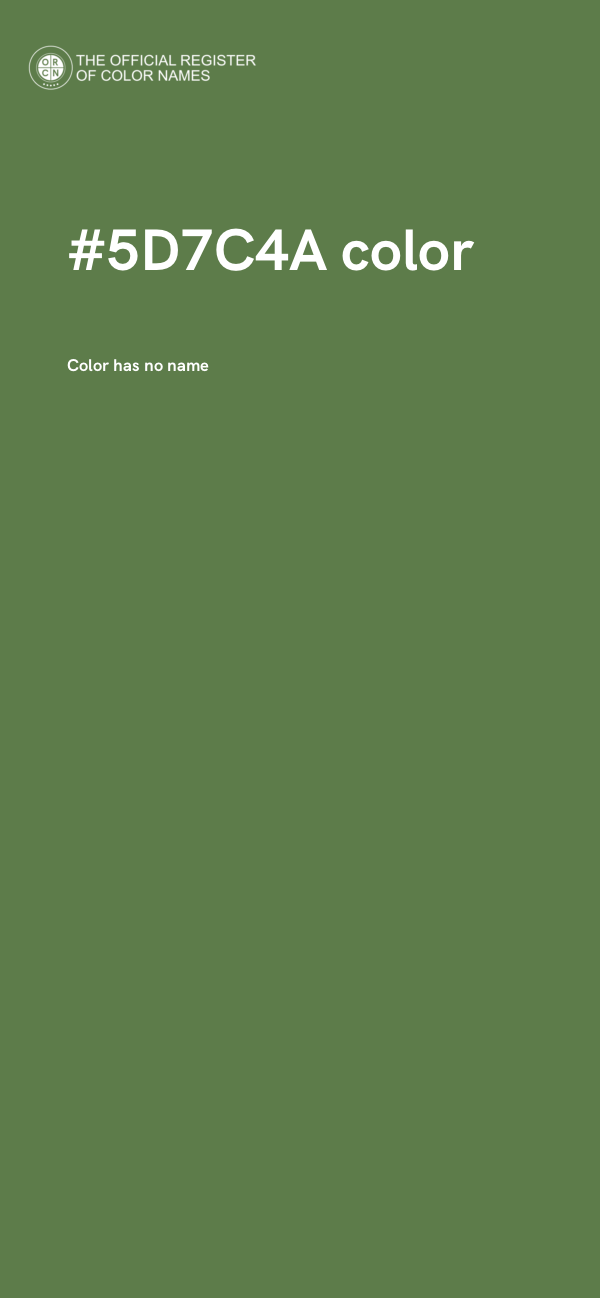 #5D7C4A color image