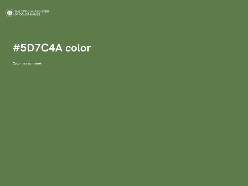 #5D7C4A color image