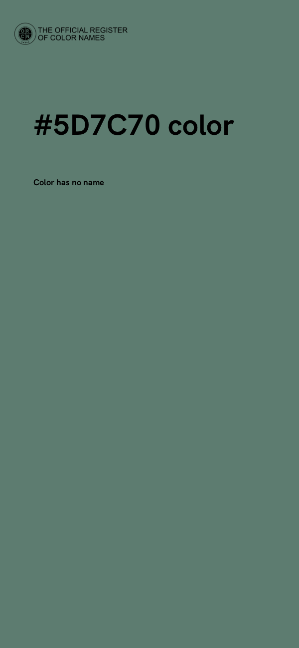 #5D7C70 color image
