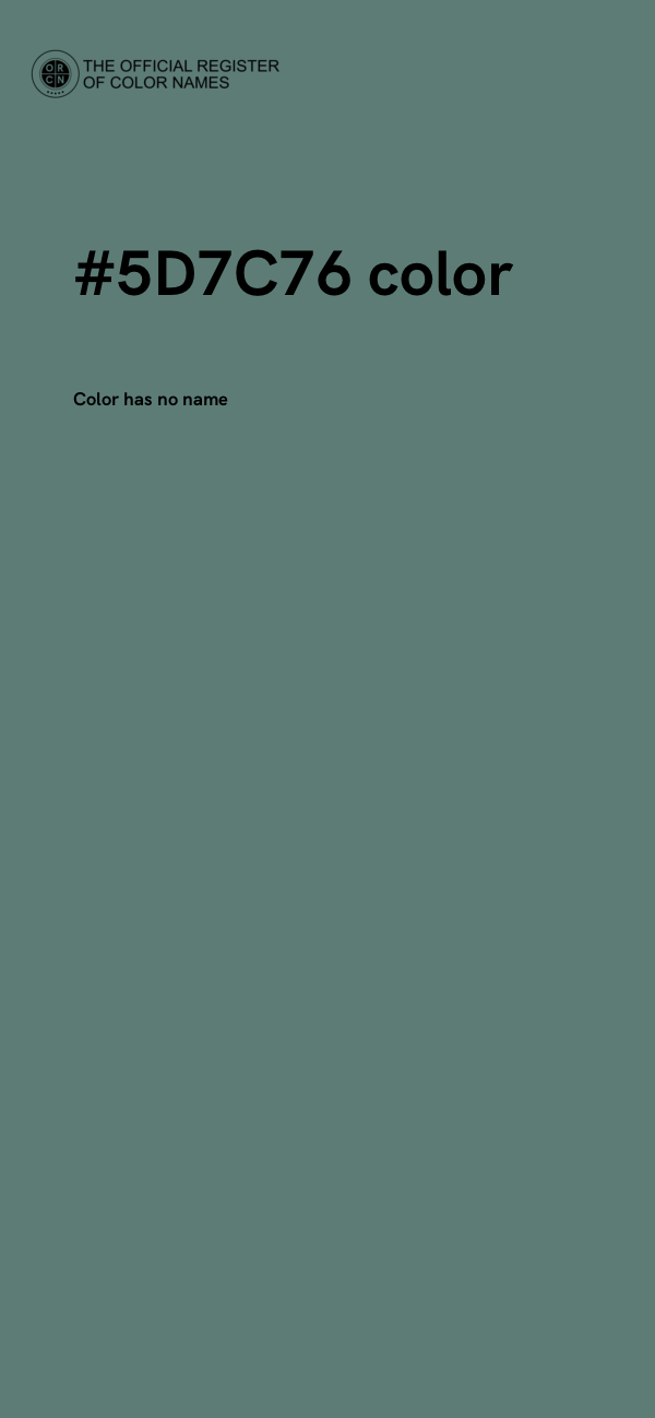 #5D7C76 color image