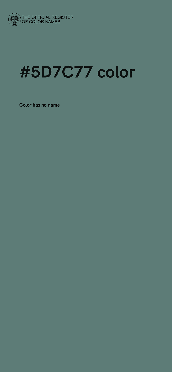 #5D7C77 color image