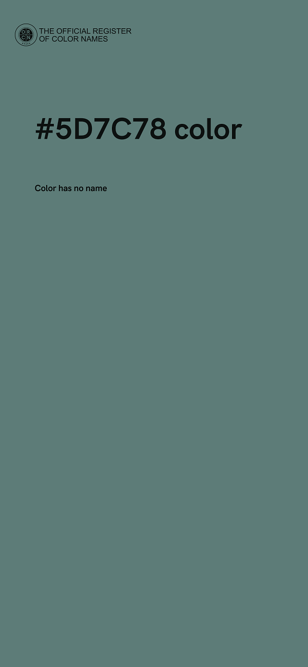 #5D7C78 color image