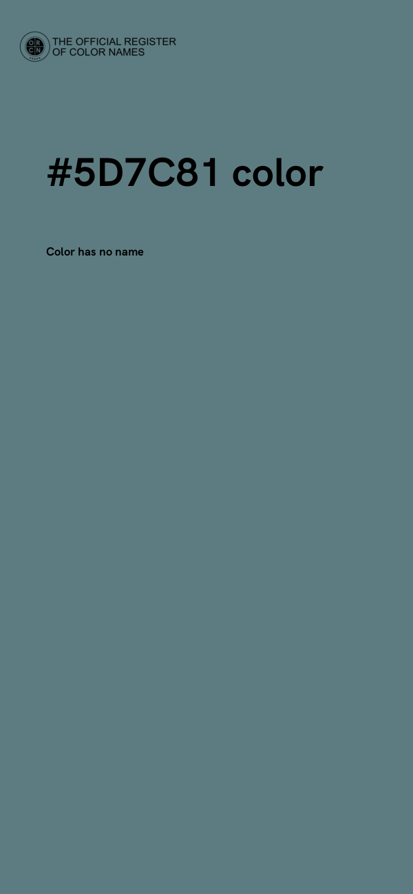 #5D7C81 color image