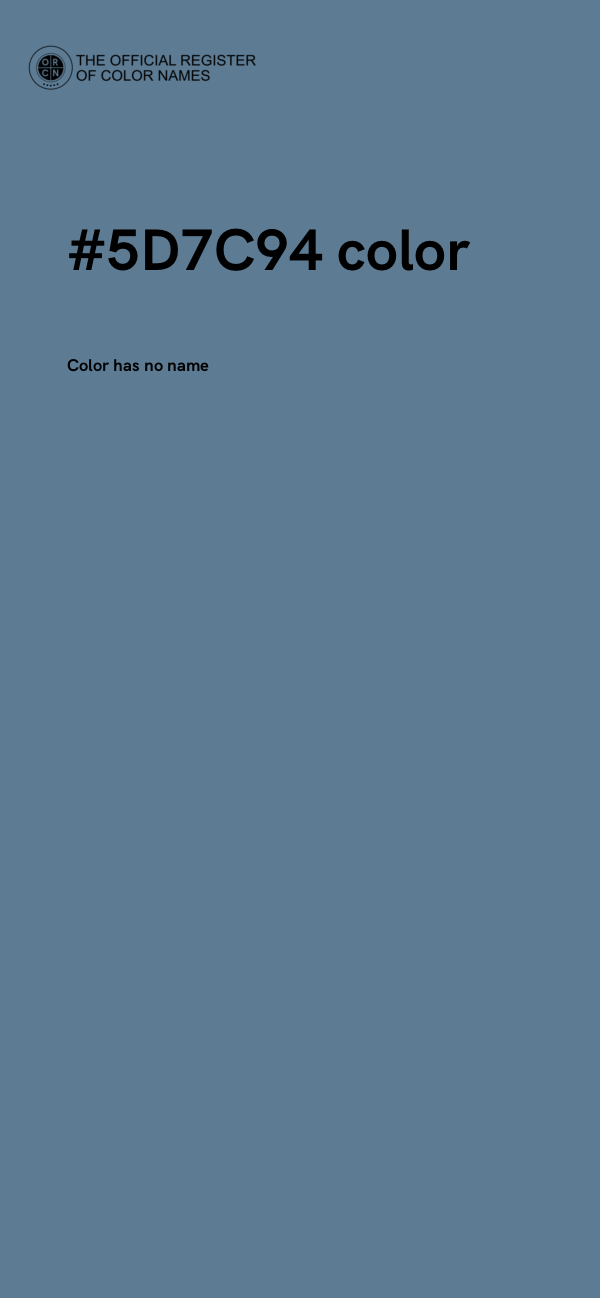 #5D7C94 color image