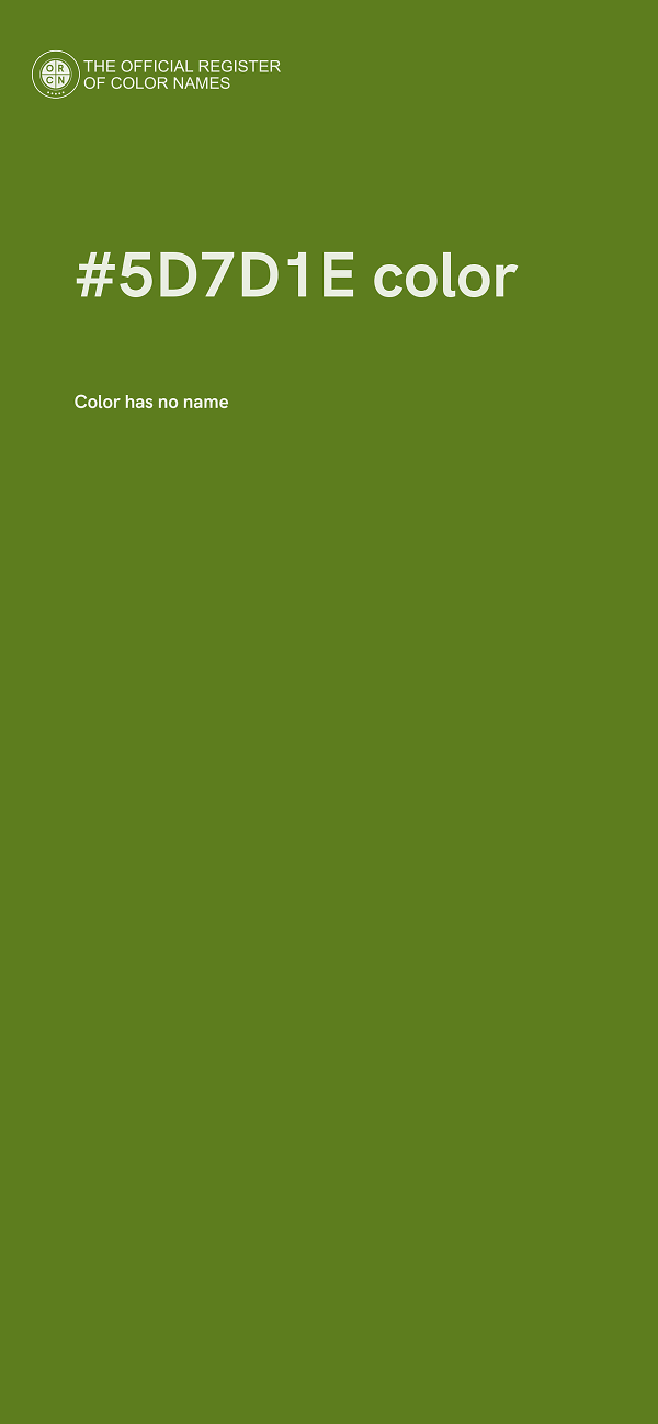 #5D7D1E color image
