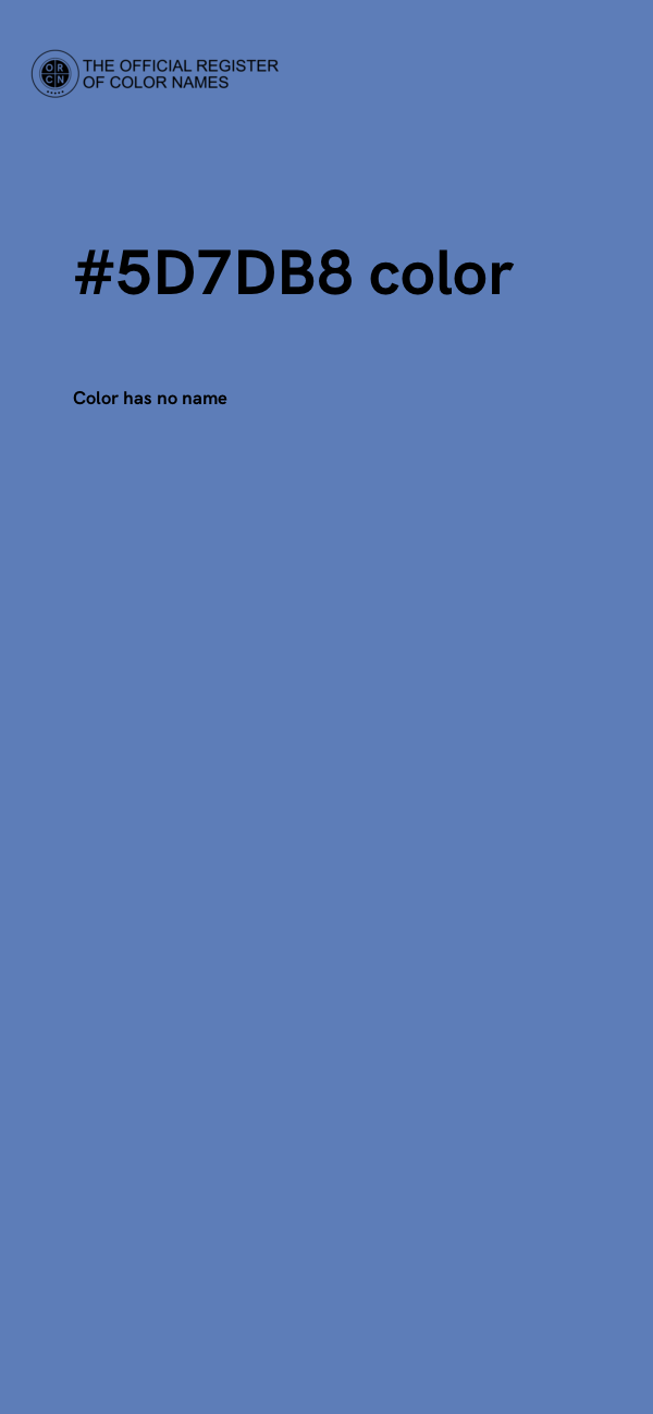 #5D7DB8 color image