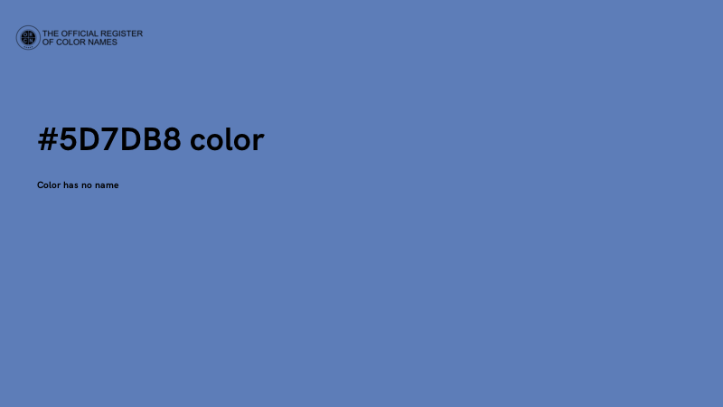 #5D7DB8 color image