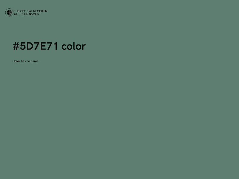 #5D7E71 color image