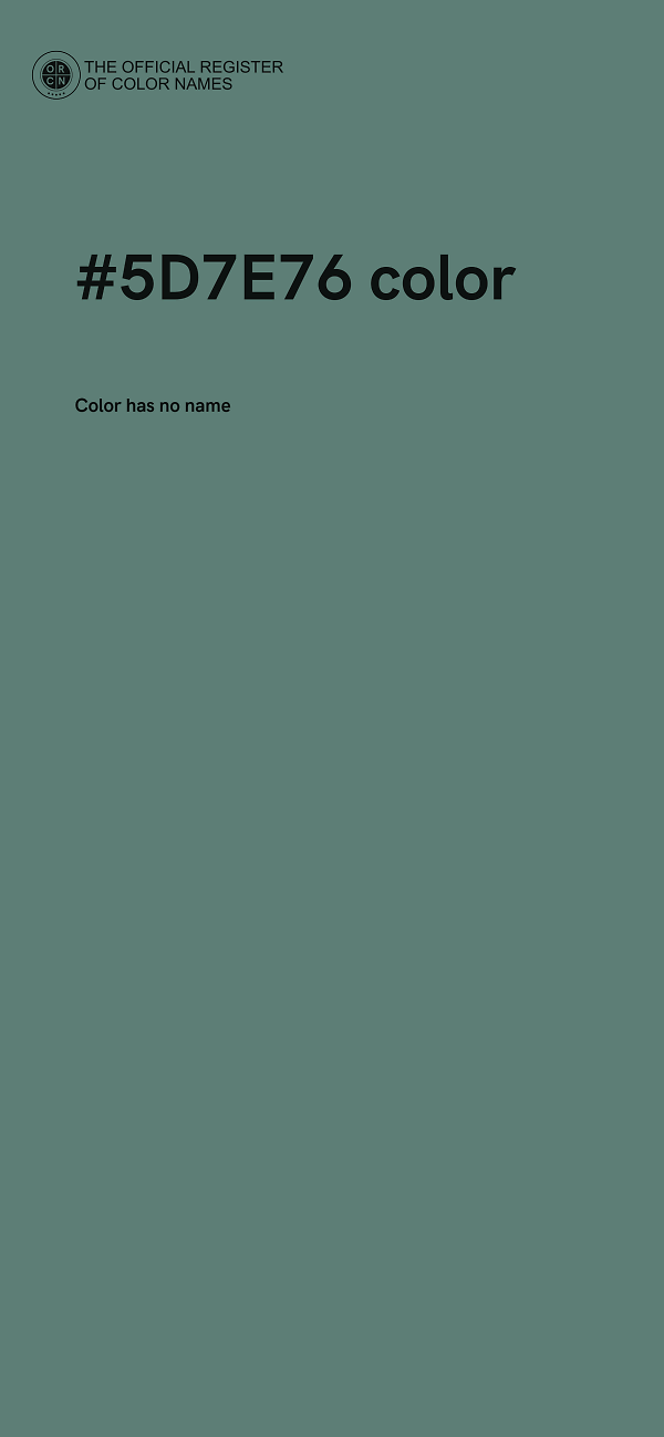 #5D7E76 color image