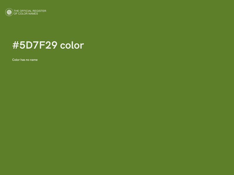 #5D7F29 color image
