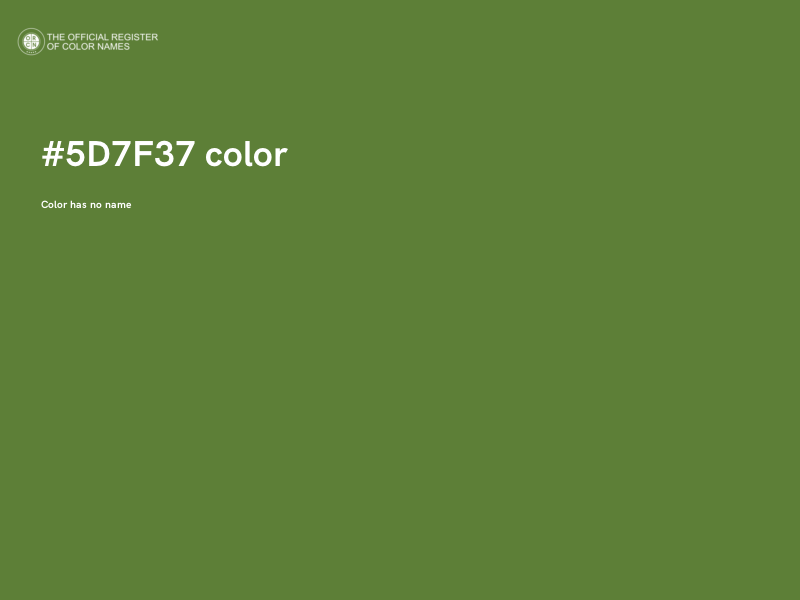 #5D7F37 color image