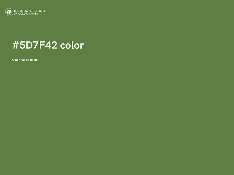 #5D7F42 color image