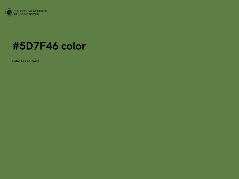 #5D7F46 color image
