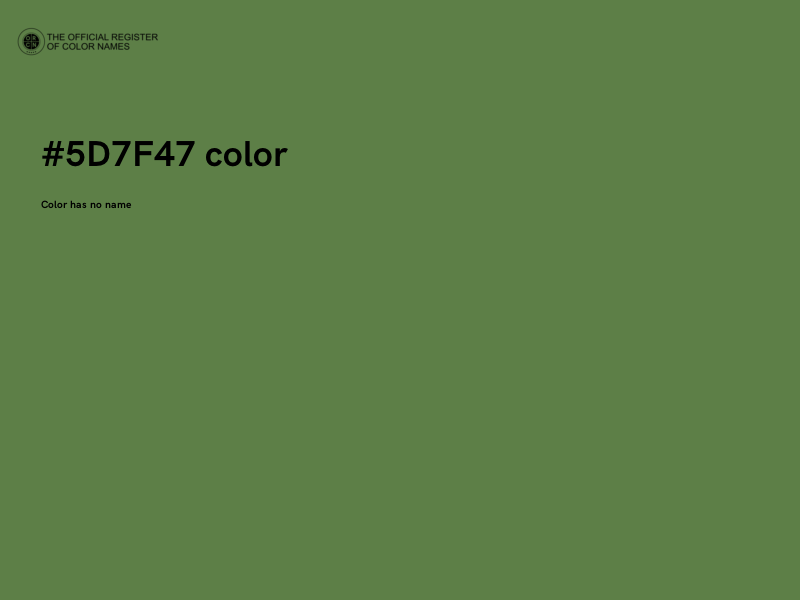 #5D7F47 color image