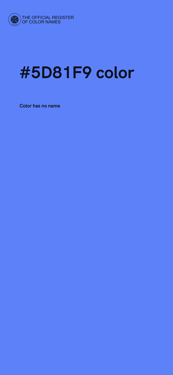 #5D81F9 color image