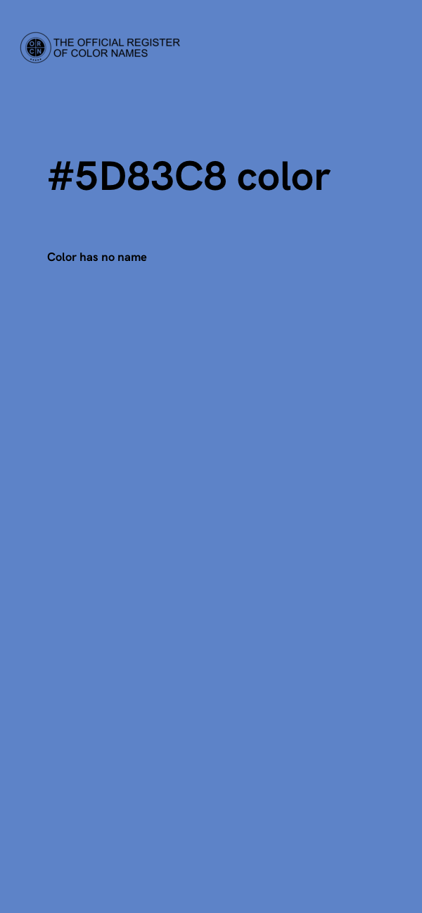 #5D83C8 color image