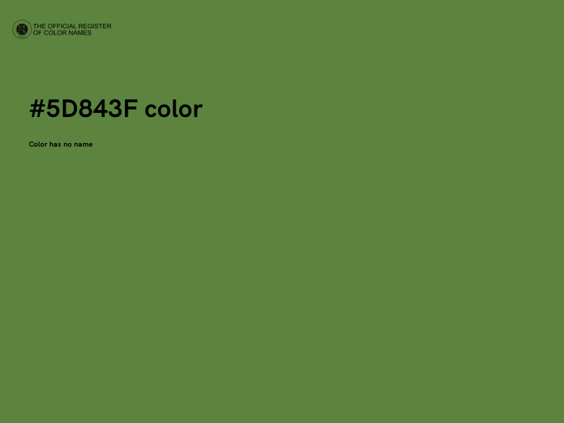 #5D843F color image