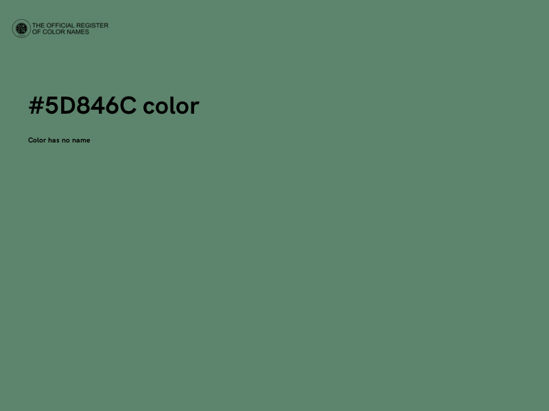 #5D846C color image