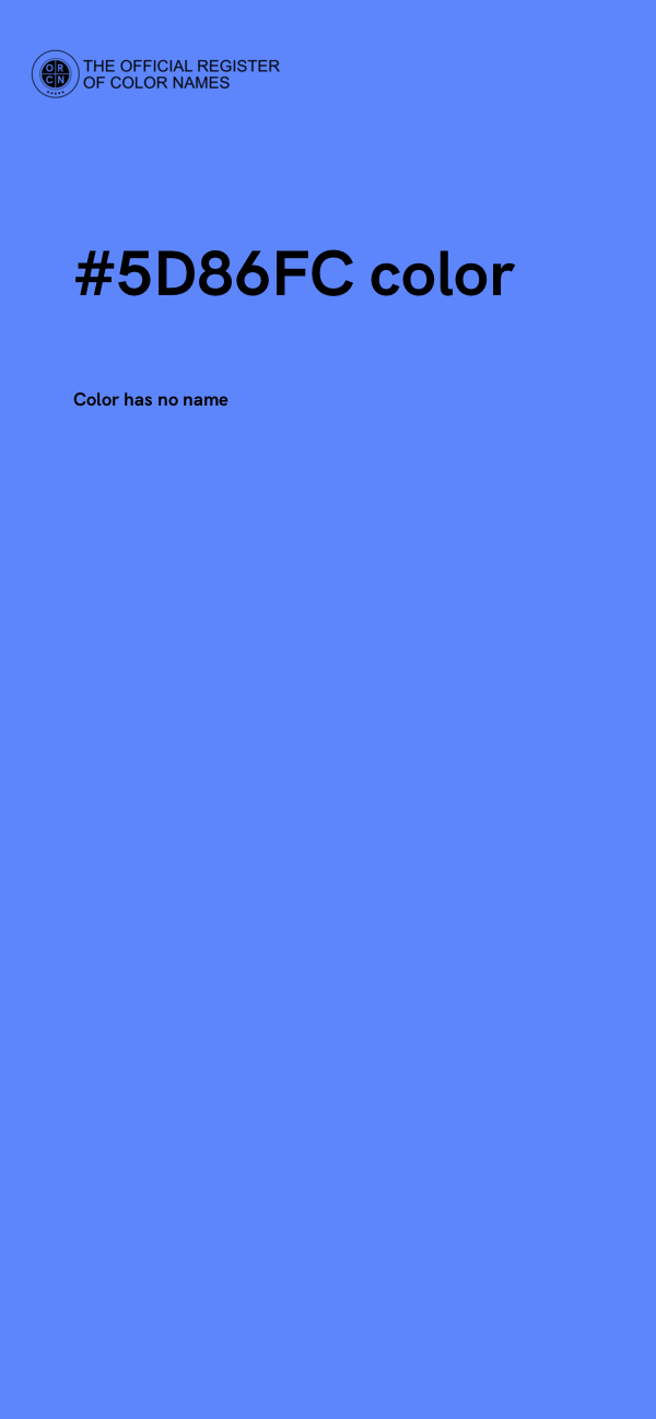 #5D86FC color image