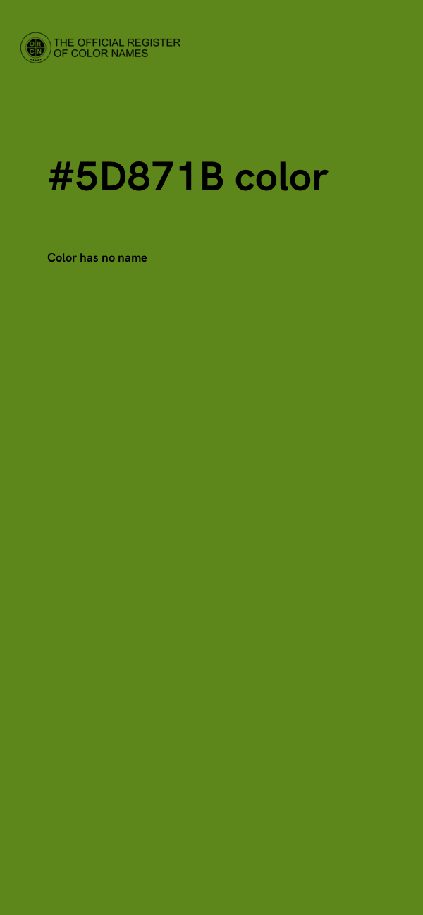 #5D871B color image