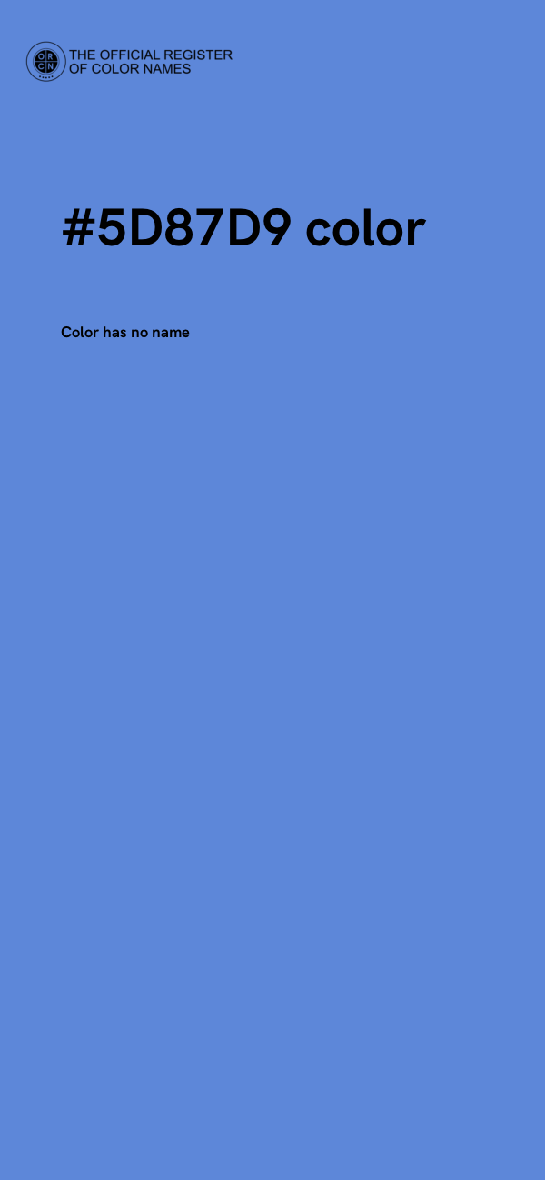 #5D87D9 color image