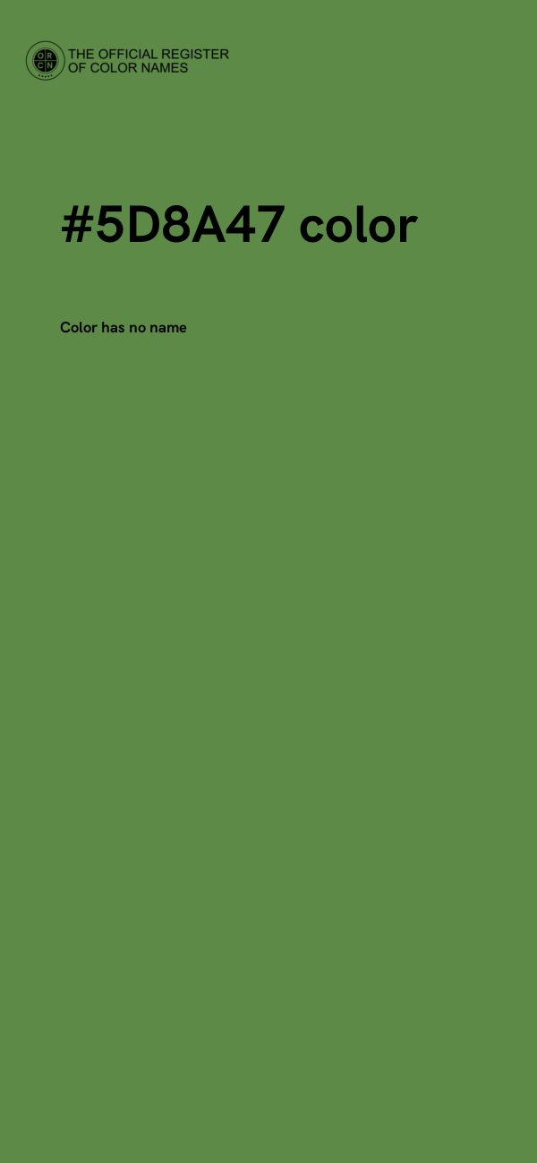 #5D8A47 color image