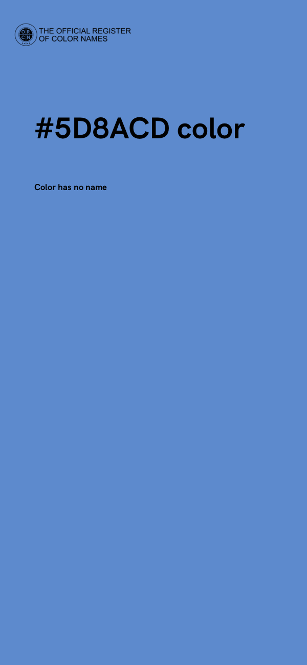 #5D8ACD color image