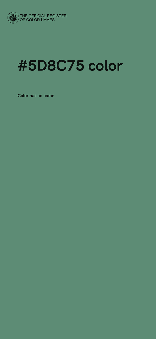 #5D8C75 color image
